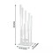 4 ft Clear 9 Arm Crystal Glass Square Candelabra Taper Candle Holder Party